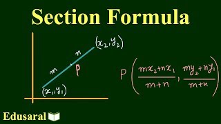 Section Formula for Internal and External Division  Basic Geometry Concept  IITJEE  Edusaral [upl. by Ila137]