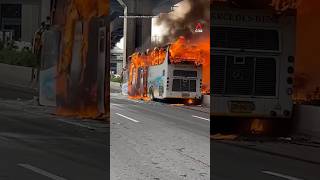 School bus catches fire in Thailand with up to 25 feared dead [upl. by Eiralav]