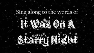 It was on a starry night lyrics  Christmas carol  Sing Along Song [upl. by Ujawernalo]