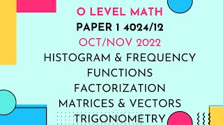 O Level Math D Paper 1 402412 OctNov 2022Part 4  Belief physics [upl. by Tessa711]