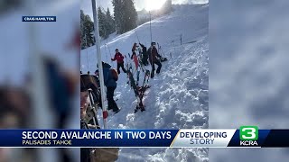 Skier describes second avalanche at Palisades Tahoe [upl. by English]