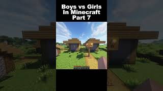 Boys vs Girls Gameplay In Minecraft Part 7 minecraft minecraftjokeshindi funny [upl. by Etra434]