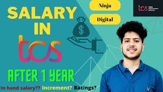 my salary in TCS after 1 year  Inhand Salary vs CTC💸  salary increments based on ratings in TCS✨ [upl. by Seravart390]