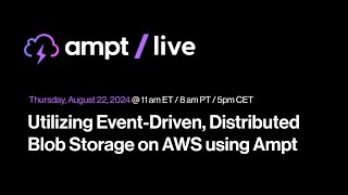 Ampt Live Utilizing EventDriven Distributed Blob Storage on AWS using Ampt [upl. by Nylirrej53]