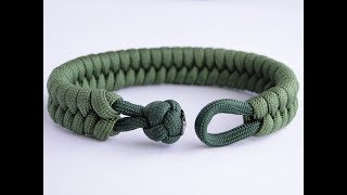 How to Make a Fishtail Knot and Loop Paracord Survival Bracelet quotClean Wayquot [upl. by Loralee]