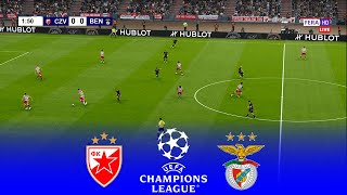 LIVE 🔴 Crvena Zvezda vs Benfica  UEFA Champions League 20242025 Matchday 1  eFootball Gameplay [upl. by Oicram]