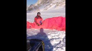 Parasledding Snow machining Paragliding Eric oddy BC Rockys Mountains [upl. by Adnof141]