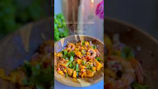 SALADE DE CREVETTES À LA MANGUE 🥭 asmr cooking recipe food salad saladrecipe salade foodie [upl. by Rimma]