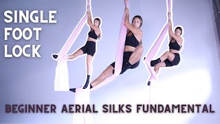 BEGINNER Aerial Silks Fundamental  Single Footlock Tutorial [upl. by Camfort141]