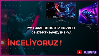 GameBooster GB2726CF 27quot 240hz VA 1ms FHD Curved R1500 Gaming Monitör İnceleme  YAZILIM PORT [upl. by Diley]