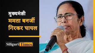 CM Mamata Banerjee injured after fall health condition stable Hindi [upl. by Bartie]