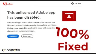 Adobe Genuine Service 100 Fix – “This Unlicensed Adobe app has been disabled on Photoshop 2024” [upl. by Eislehc21]