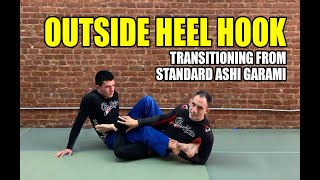 Outside Heel Hook Ashi Garami Transition from Irimi to Outside Position No Gi BJJ [upl. by Rekcut]