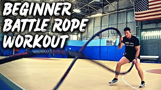 Beginner Battle Rope Workout [upl. by Alica]