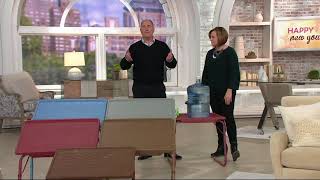 Table Mate XL Multipurpose Adjustable Folding Table on QVC [upl. by Tamis]