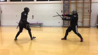 Rapier and Dagger vs Katana and Wakizashi sparring Tom vs Nick [upl. by Ocirnor]