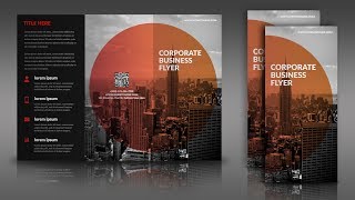 Design A Corporate Tri FoldBrochure Cover  Photoshop Tutorial [upl. by Nnaitsirhc]