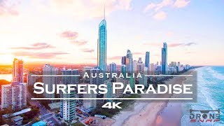 Surfers Paradise🏄‍♂️ Gold Coast Australia 🇦🇺  by drone 4K [upl. by Acinonrev]