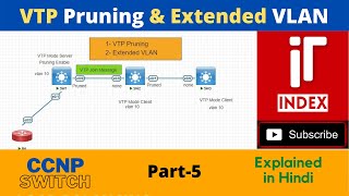 VTP Pruning amp Extended VLAN  Switching  part5  CCNP  CCNA  Mukesh Sir [upl. by Avah47]