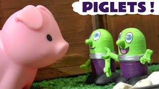 Piglets Story With Funny Funlings Toys And Thomas The Train [upl. by Einafats]