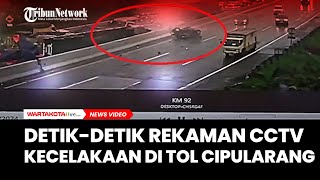 DETIKDETIK Rekaman CCTV dilokasi kecelakaan Tol Cipularang KM92 [upl. by Meesan]