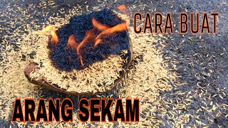 Membuat arang sekam bakar dengan mudah [upl. by Odicalp686]