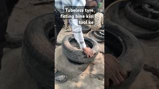 Car and bike Tubeless tyre fitting tubless tyre shorts [upl. by Omar]