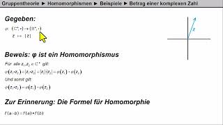 Gruppen ► Homomorphismus ►Beispiel ► Betrag einer komplexen Zahl [upl. by Gildas]