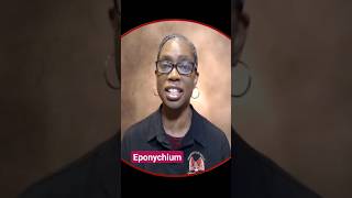 Eponychium Definition SYS Video Dictionary [upl. by Akcire]