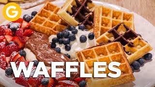 WAFFLES ESPONJOSOS Y SUAVES  RECETA EN POCOS PASOS de Osvaldo Gross  El Gourmet [upl. by Ahsitauq]