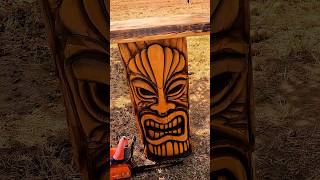 Carving Tiki Bar for the perfect place to drink tiki carving tikibar [upl. by Inman284]