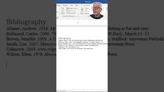 How to Insert a Bibliography in Microsoft Word [upl. by Selrhc318]