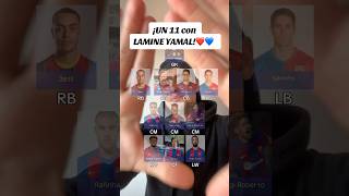 ¡UN 11 con LAMINE YAMAL❤️laliga barca fcbarcelona fcb barça barcelona reto futbol fcbarca [upl. by Yelir]