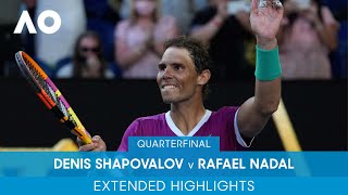 Denis Shapovalov v Rafael Nadal Extended Highlights QF  Australian Open 2022 [upl. by Cathe]