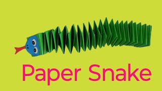 Amazing paper snake  origami snake  kids  DIY  easy craft  toys  disney  playing  youtube 🪱🪱 [upl. by Leirvag791]