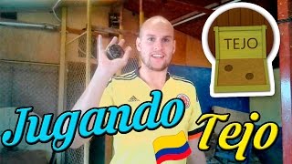 Francés aprendiendo a jugar Tejo el deporte nacional Colombiano [upl. by Magnusson168]