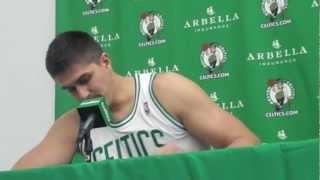 Darko Milicics Celtics Media Day interview [upl. by Vittorio370]