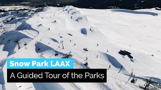 A Tour Through LAAX Snow Parks [upl. by Enelrahs]