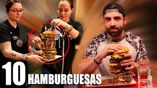 LA HAMBURGUESA MÁS GRANDE 10 CARNES EN SOLO 3 MINUTOS [upl. by Oicnedurp]