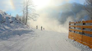 Saalbach Hinterglemm  Austria Ski with kids  166152  56 km 892 m down 4K Gimbal Double Camera [upl. by Cathyleen]