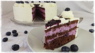 fruchtige HEIDELBEERJOGHURTTORTE  BlaubeerTorte mit Joghurt [upl. by Erreit]