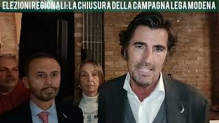 Elezioni regionali Lega Modena chiude con Cantalamessa eventi in centro a Modena con i candidati [upl. by Wolfie575]