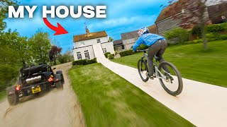 I JUMPED OVER MY HOUSE ON A MOUNTAIN BIKE [upl. by Hanahs]