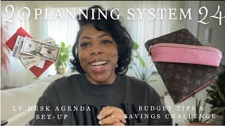 Louis Vuitton Desk Agenda affordable Setup  budgeting system amp savings challenge [upl. by Yorick220]