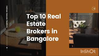 Top 10 Real Estate Agencies in Bangalore  Best Property Consultants in 2024 [upl. by Rollins]