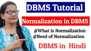 Normalization in DBMS Hindi What is Normalization in DBMS Why Need Normalization [upl. by Nelon]