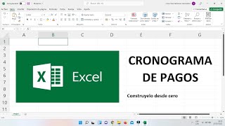 Como hacer un cronograma de pagos desde CERO [upl. by Heck148]