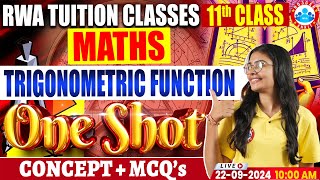 Class 11 Maths  Trigonometric Function One Shot Video  11th Maths Imp Concept amp MCQs By RWA [upl. by Eibreh718]