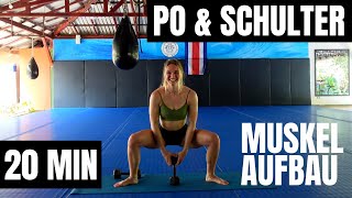 Po amp Schultertraining mit Kurzhanteln Zuhause  Bikini Athlete Style [upl. by Ancier364]