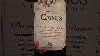 Caymus Wineyard event on Carrabba [upl. by Fenella]